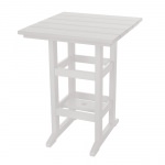 Square Counter Height Table - White