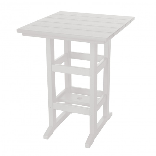 Square Counter Height Table - White