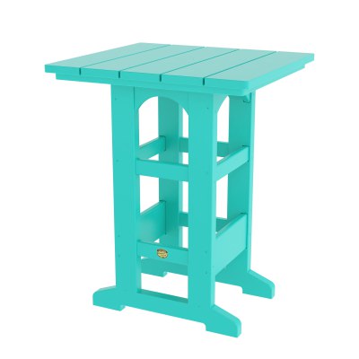 DURAWOOD® Poly Counter Height Table 28 in. x 26 in. - Turquoise