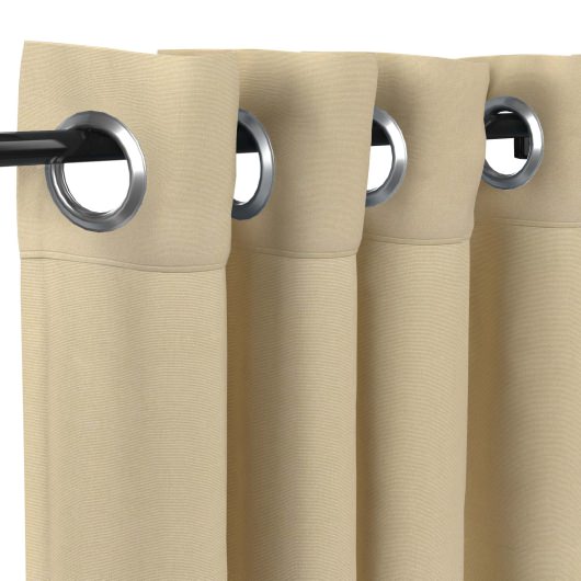 Sunbrella Canvas Antique Beige with Nickel Grommets - 50 in. x 108 in.