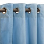 Sunbrella Canvas Air Blue Nickel Grommeted Outdoor Curtain