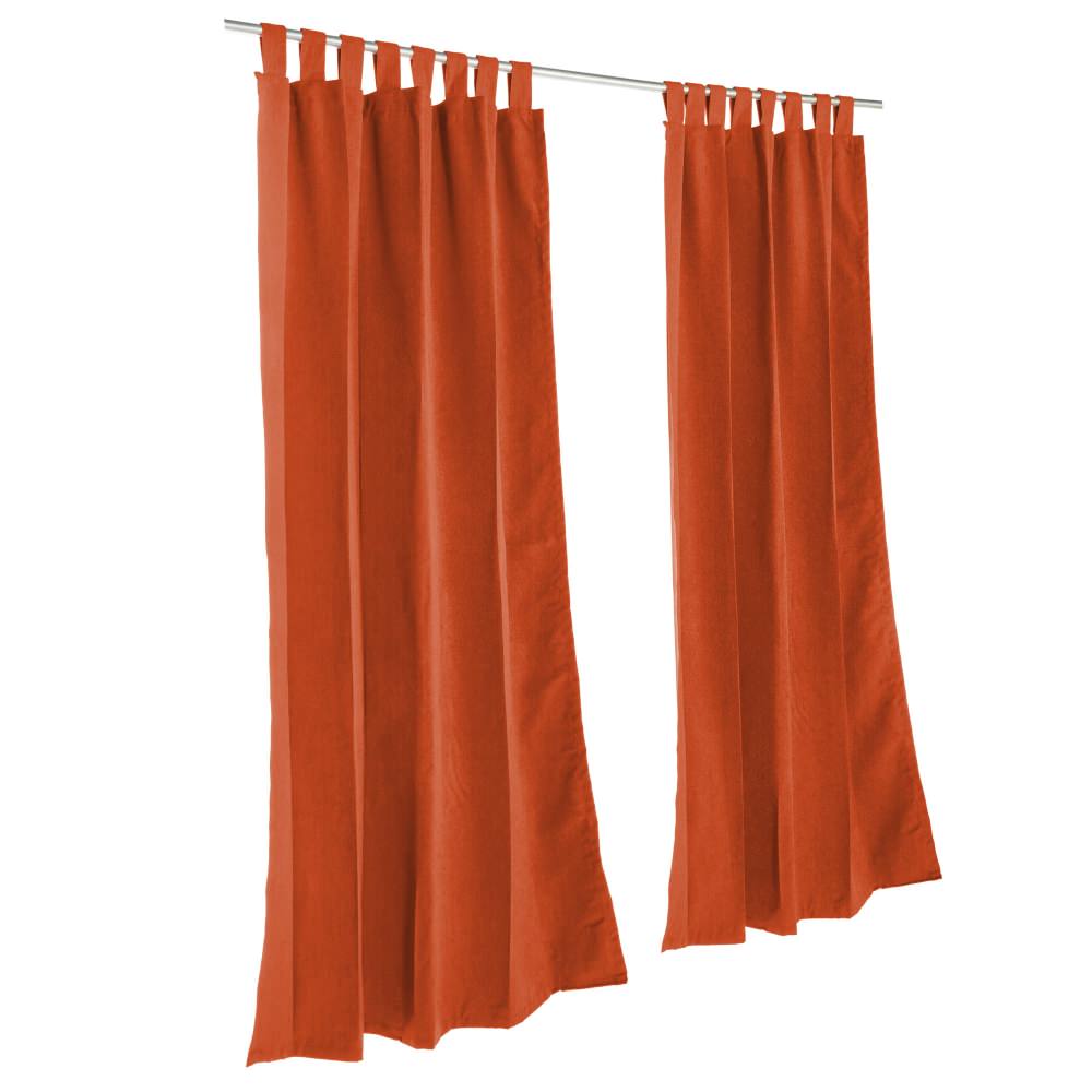 Sunbrella Canvas Brick Outdoor Curtain with Tabs