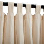 Sunbrella Sheer Honey Outdoor Curtain with Tabs