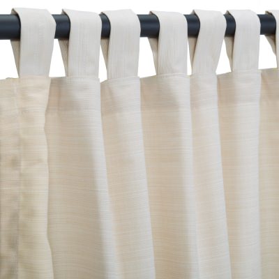 Sunbrella Dupione Pearl Outdoor Curtain with Tabs