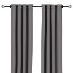 Sunbrella Cast Slate Outdoor Curtain with Nickel Plated Grommets