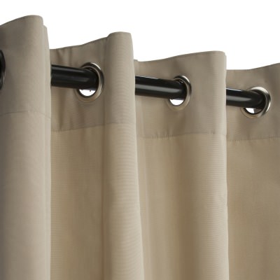 Sunbrella Outdoor Curtain with Stainless Steel Grommets - Canvas Taupe –  The Patio Galaxy