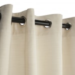 Sunbrella Dupione Pearl Outdoor Curtain with Nickel Plated Grommets 50 in. x 108 in.