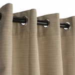 Sunbrella Dupione Sand Outdoor Curtain with Grommets