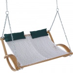 Curved Arm Double Duracord Rope Swing - White