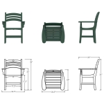 DURAWOOD® Poly Casual Dining Chair with Arms