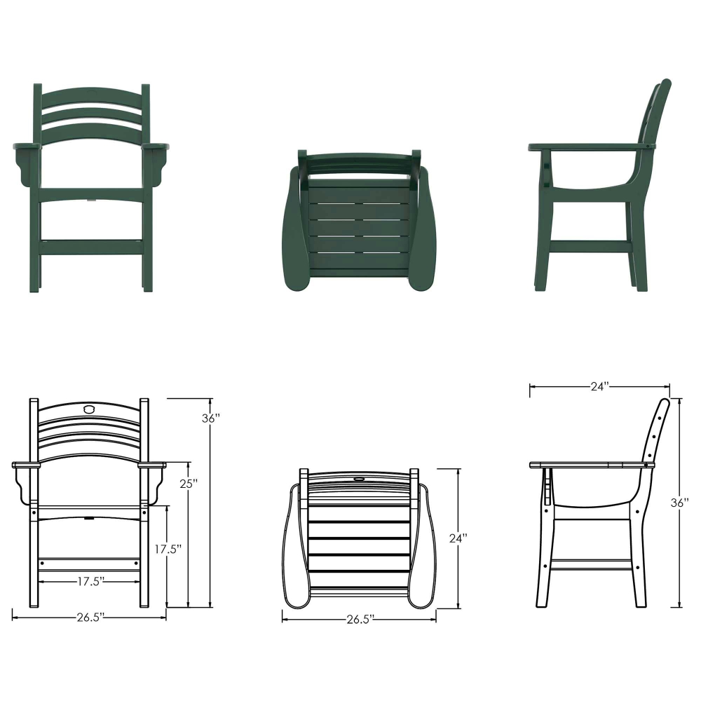 DURAWOOD® Poly Casual Dining Chair with Arms