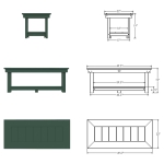 DURAWOOD® Poly Comfort Coffee Table with Shelf