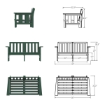 DURAWOOD® Poly Comfort Love Seat - Classic Palette