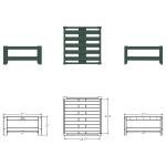 DURAWOOD® Poly Comfort Ottoman - Seaglass Palette