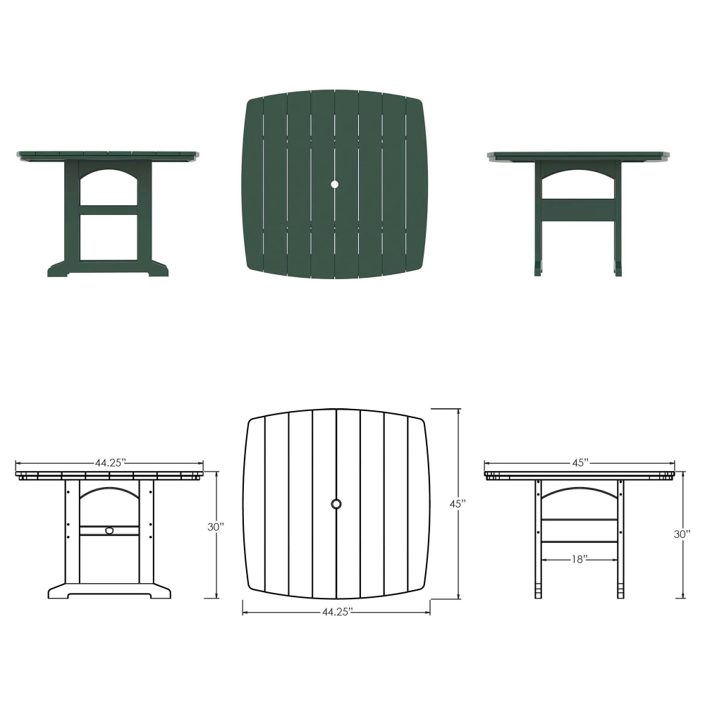 DURAWOOD® Dining Table - 45 in. x 46 in.