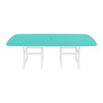 Dining Table 46x96 - White and Turquoise