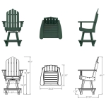 DURAWOOD® Poly Essential Counter Height Swivel Chair