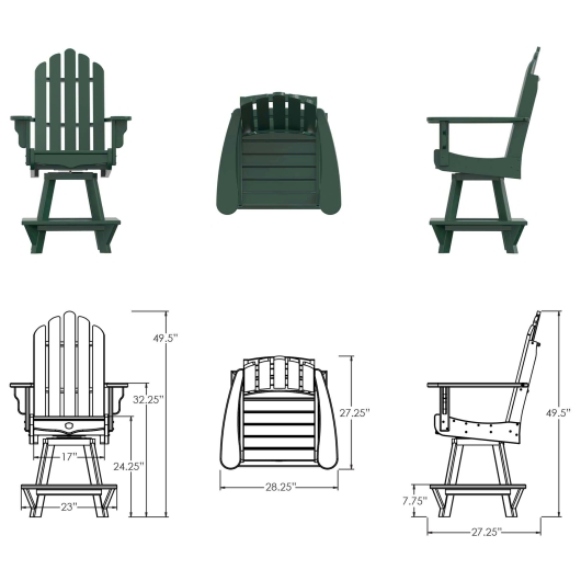 DURAWOOD® Poly Essential Counter Height Swivel Chair