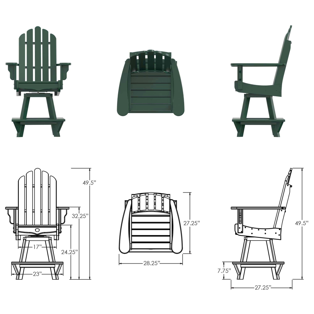 DURAWOOD® Poly Essential Counter Height Swivel Chair