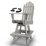 Swivel Counter Height Dining Chair - Gray