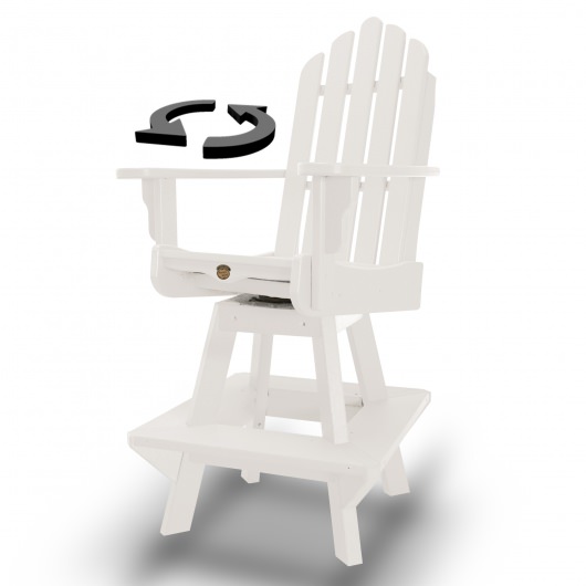 Swivel Counter Height Dining Chair - White