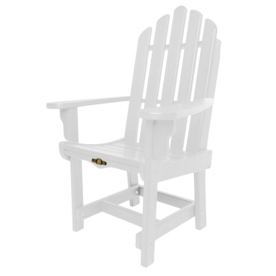 Essentials White Durawood Dining Chair with Arms