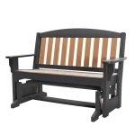 DURAWOOD® Poly Glider Bench - Black and Cedar