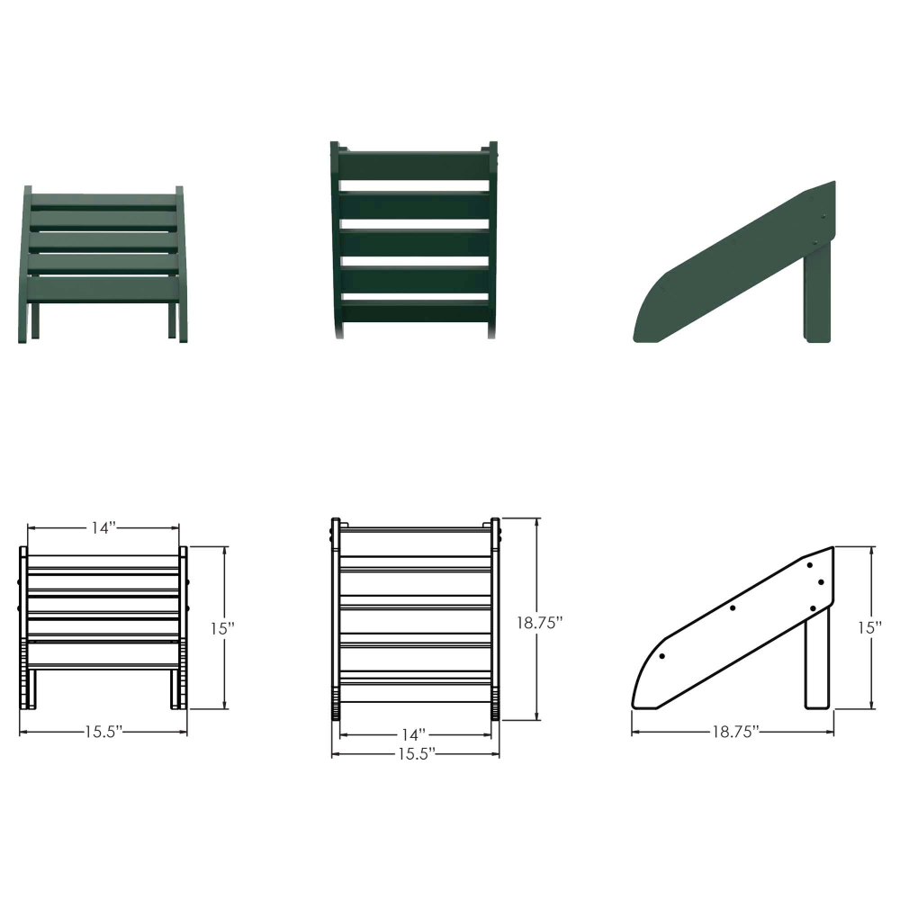 DURAWOOD® Poly Nest Footrest