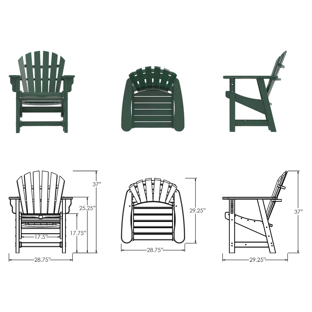 DURAWOOD® Poly Crescent Conversation Chair