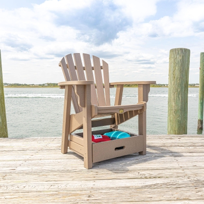 DURAWOOD® Poly 2 Piece Crescent Conversation Chair and Stowaway