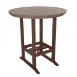 Refined Bar Height Dining Table - Chocolate and Weatherwood