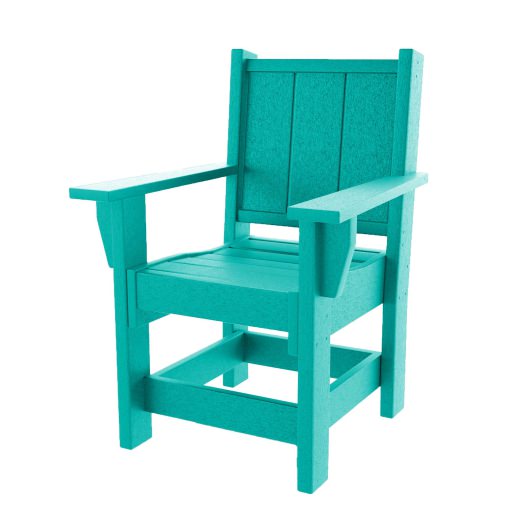DURAWOOD® Poly Dining Chair with Arms - Turquoise