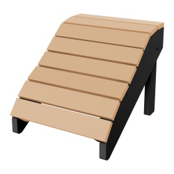 DURAWOOD® Poly Refined Footrest - Black and Cedar