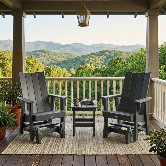 DURAWOOD® Poly 3 Piece Refined Glider and Side Table Set