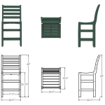 DURAWOOD® Poly Horizontal Counter Height Chair