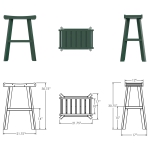 DURAWOOD® Poly Bar Height Saddle Stool