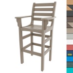 DURAWOOD® Horizontal Bar Height Chair with Arms