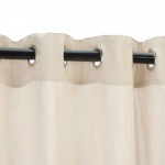 Sunbrella Illusion Sand Outdoor Curtain with Nickel Plated Grommets 50 in. x 120 in.