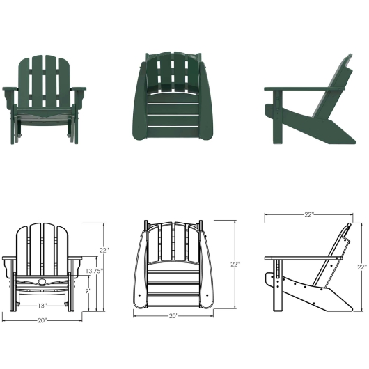 DURAWOOD® Poly Kid's Essentials Adirondack Chair