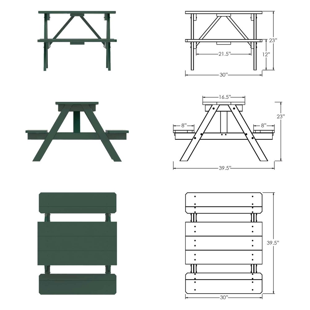 DURAWOOD® Kids Picnic Table