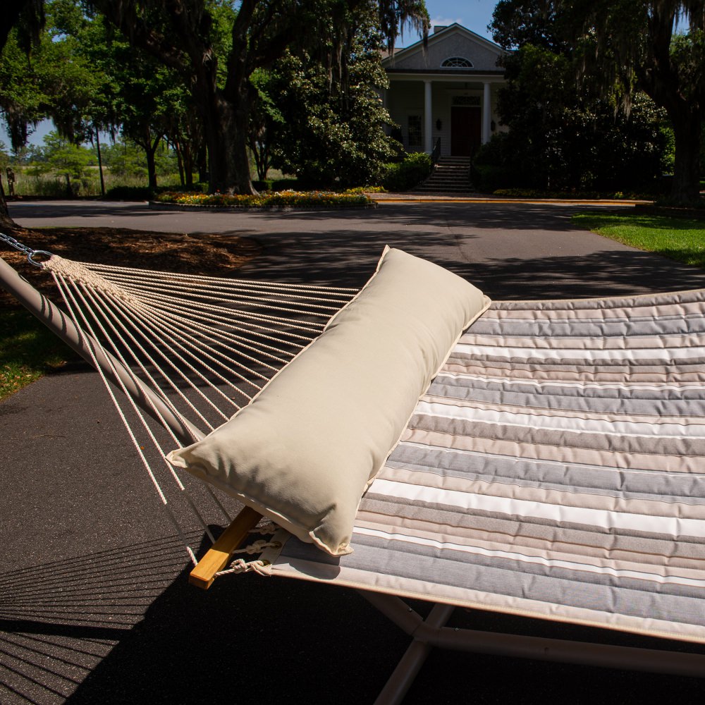 Large Quilted Sunbrella Fabric Hammock - Expand Dove