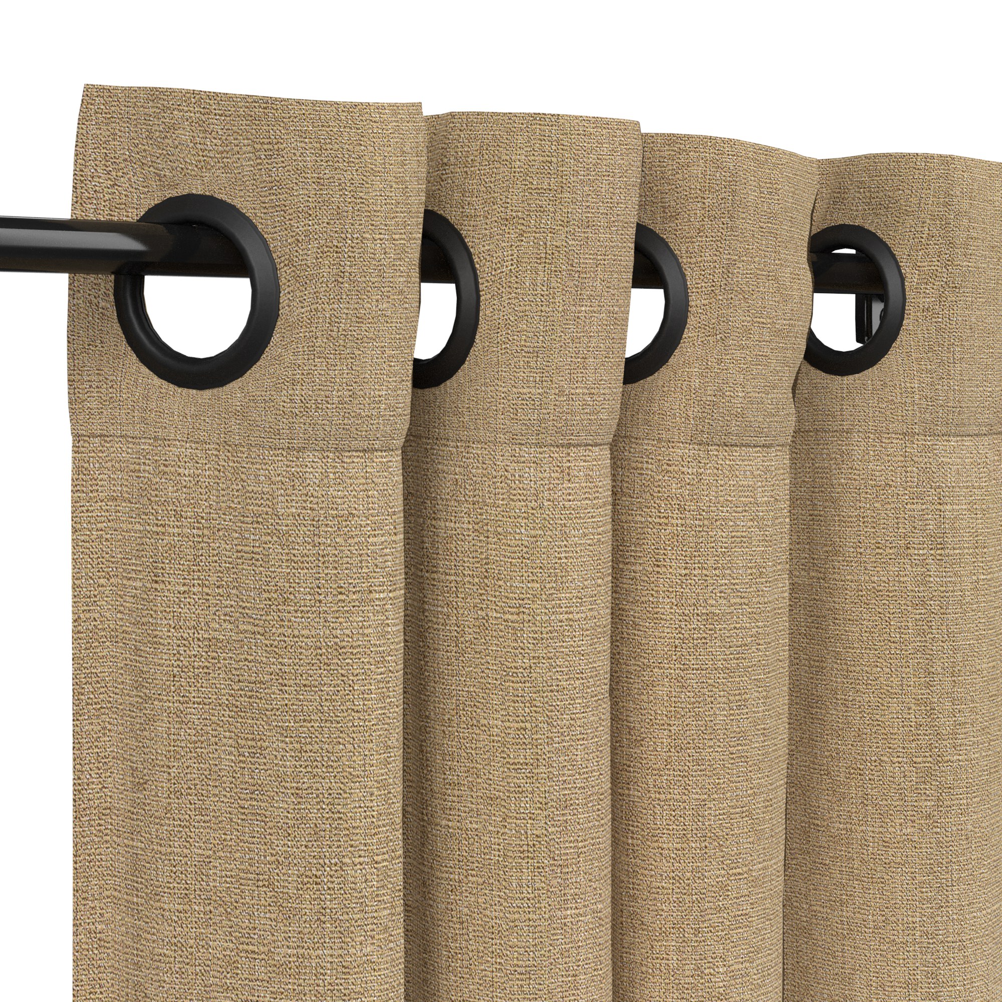 Sunbrella Outdoor Curtain with Stainless Steel Grommets - Canvas Taupe –  The Patio Galaxy