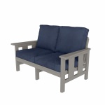 DURAWOOD® Poly Comfort Love Seat - Regatta Palette