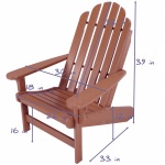 Essentials Black and Cedar Durawood Adirondack Chair