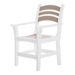 DURAWOOD® Casual Dining Chair with Arms - White and Weatherwood