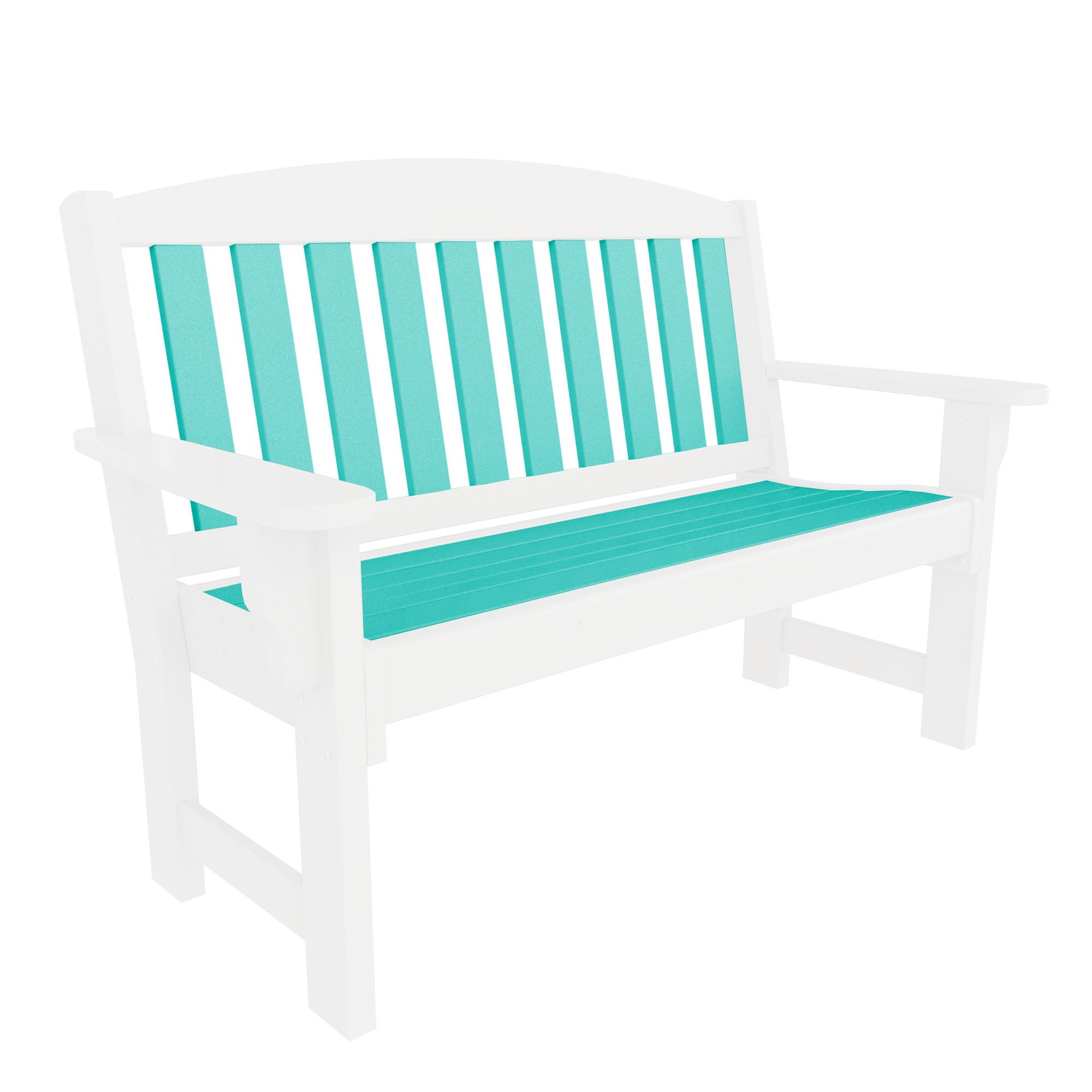 Turquoise garden bench sale