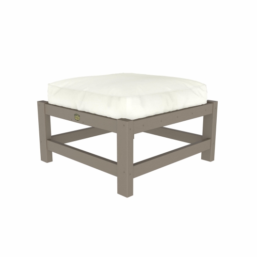DURAWOOD® Poly Comfort Ottoman - Coastal Fog Palette