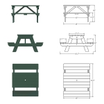 DURAWOOD® Picnic Table 48 in. x 61 in.