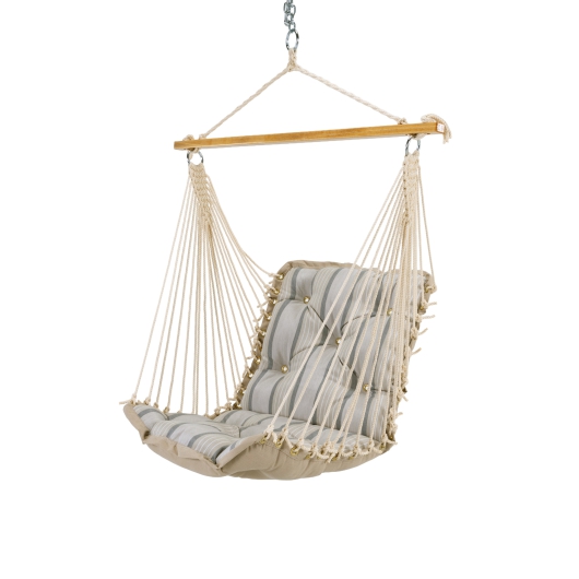 Tufted Sunbrella Cushioned Single Swing - Cove Pebble