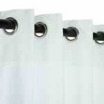 Sunbrella Canvas White Outdoor Curtains with Grommets
